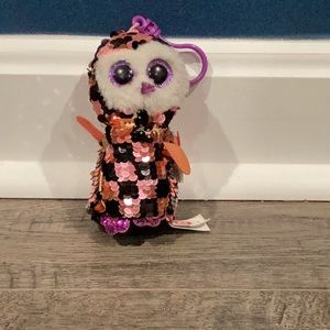 Ty owl keychain